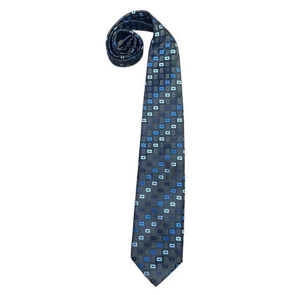Alexander Julian Colours Fabulous Blue & Black Tie 56”‎ x 4” 100% Polyester - Picture 1 of 8